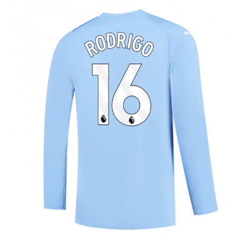 Maillot de foot Manchester City Rodri Hernandez #16 Domicile 2023-24 Manche Longue